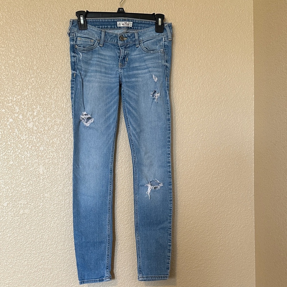 Hollister Light Blue Ripped Skinny Jeans